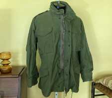 Vintage Military Cold Weather Field Coat Jacket Green Medium Regular OG-107
