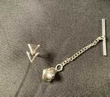 Vintage Hickok Tie Tack Silvertone Metal Stepped Arrow Double Triangle 1960s