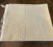 Vintage Cotton Feedsack Fabric Tiny Gold Polka Dots on Yellow Whole Sack 1920s-1950s Sewing Material
