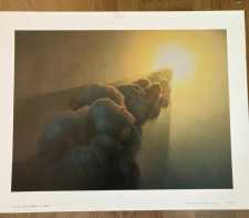 Vintage 1990s NASA Art Print Hubble Space Team No.293 Go For The Stars by P.A. Nisbet 14Wx11H 11of14