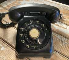 Vintage Stromberg Carlson Telephone Black Rotary Dial Desk Phone 210558