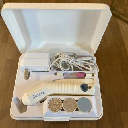 Vintage Electric Manicure Pedicure Set by Jilbere Paris Diamond Tip Tools - Rechargeable - WORKS