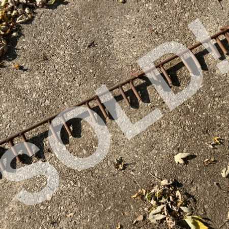 Vintage Rusty Iron Hanging Tool or Coat Rack 18 Pegs Kitchen Hallway Garage Industrial Salvage