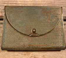 Vintage Powder Compact Brass Envelope Purse by Coty 1960s