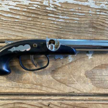 Vintage Novelty Table Lighter Antique Gun Japan No Stand 1970s For Repair - Pic1