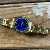 Vintage Ladies' Wrist Watch Futura Quartz Goldtone Band Blue Face Japan Mvmt China For Repair - Thumbnail Pic