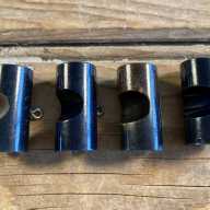 Related Item 1 - Vintage Toggle Barrel Buttons Black Lacquer Steel Shank Set of 4