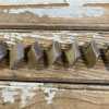 Vintage MCM Sculpted Wood Buttons Carved Stylized Diamonds Set of 7 - Pic2