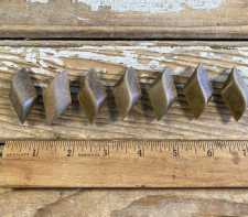 Vintage MCM Sculpted Wood Buttons Carved Stylized Diamonds 1.75-in Set of 7