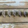 Vintage MCM Sculpted Wood Buttons Carved Stylized Diamonds Set of 7 - Pic3