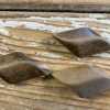 Vintage MCM Sculpted Wood Buttons Carved Stylized Diamonds Set of 7 - Pic5