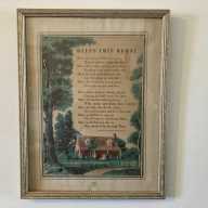 Similar Item 1 - Vintage House Blessing Framed Art Print Poem Decorative Wood Frame 1940s 1950s