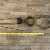 Antique Hanging Oil Lamp Parts Brass Harp Crown Cast Iron Weighted Pulley 1860s-Thumbnail Pic