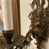 Pair Vintage Mid Century Brass Crystal Sconces Wall Lights Made In Spain 1960s-Pic2