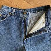 Vintage Levis 573 Denim Blue Jeans For Women Zipper Fly Orange Tag Sz 12 Preowned USA-Pic7