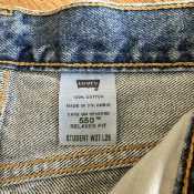 Vintage Levis 550 Denim Blue Jeans Zipper Fly Red Tag 27Wx28L Student Preowned Colombia-Pic6