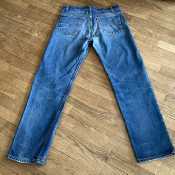 Vintage Levis 505 Denim Blue Jeans Zipper Fly Orange Tag 33Wx30L Preowned USA-Pic7