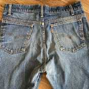 Vintage Levis 505 Denim Blue Jeans Zipper Fly Orange Tag 33Wx30L Preowned USA-Pic8