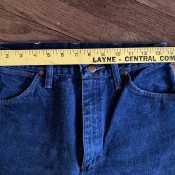 Vintage Wrangler Denim Blue Jeans Womens Sz 9 x 30L Red Tag Cursive Zipper Fly Preowned USA-Pic7