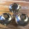 Vintage Stainless Steel 18-8 Candy Dish 3-Bowl Snack Tray International Decorator 9x9x6-Pic5
