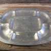 Vintage Etched Aluminum Serving Tray Vegetable Platter 7 Wells Flower Band Handles 13Lx10W-Pic3