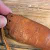 Vintage Tooled Leather Fish Knife Sheath Martiini Finland 8-Inch Long - Writing on Back-Pic2