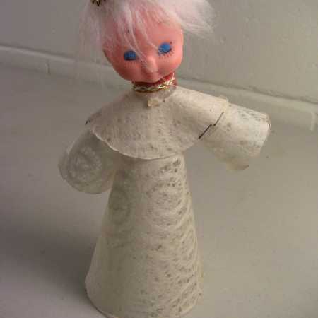 Vintage Noma Heavenly Angel Christmas Tree Topper, Missing Lights