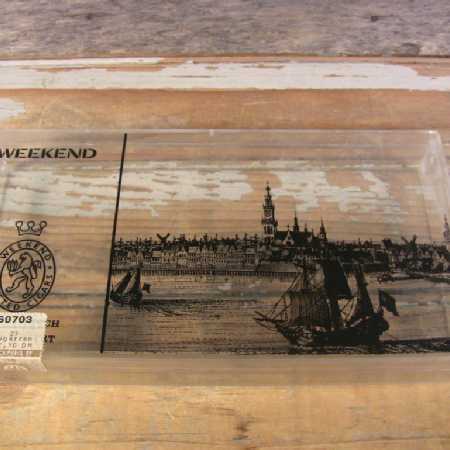 Vintage Plastic Cigar Box Weekend Selected Cigars Historical Ship Harbor 1960s