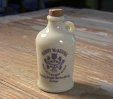 Vintage Miniature Whiskey Jug Custard Glass Henry McKenna Sour Mash Bourbon USA Kentucky 3.5x1.5
