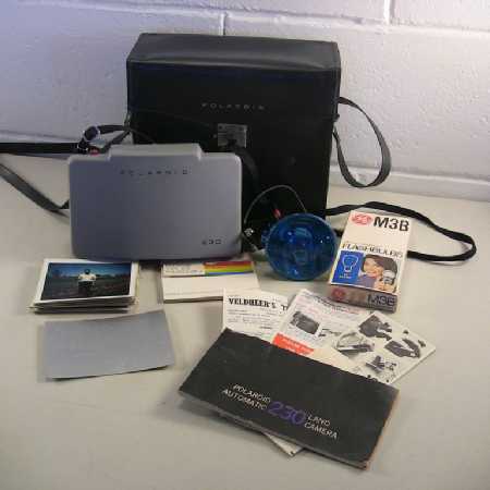 Vintage Camera Vintage Polaroid 230 Camera Polaroid Land Camera + Case + Extras