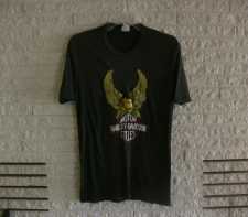 Vintage Harley Davidson T Shirt Embroidered Eagle Motor Cycle Logo Jigsaw Womens