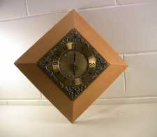 Vintage Wall Clock Mid Century Wall Clock General Electric Maple Wood For Repair