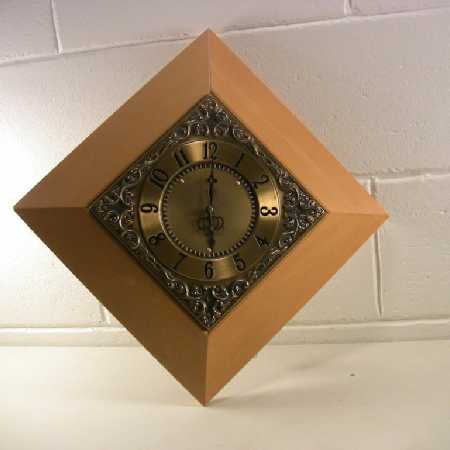 Vintage Wall Clock Mid Century Wall Clock General Electric Maple Wood For Repair