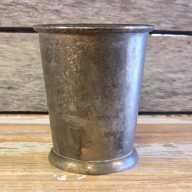 Similar Item 1 - Vintage Silverplate Large Wide Drinking Glass Shaving Cup 4.25-In H